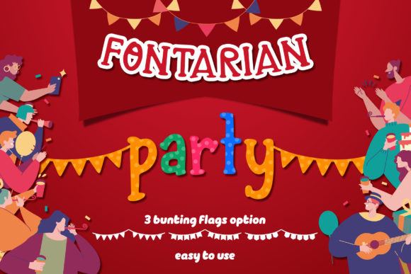 Fontarian Party: A Festive Display Font for Campaign Creatives