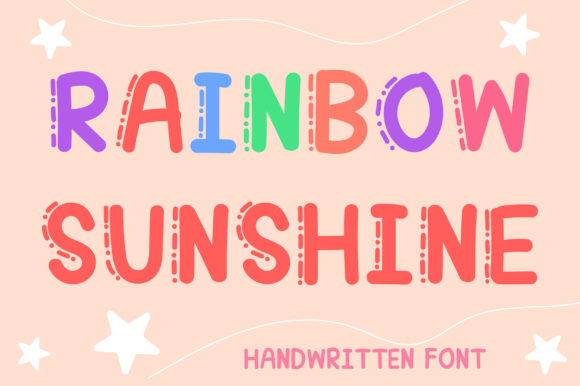 Rainbow Sunshine Font for Vibrant Editorial Design