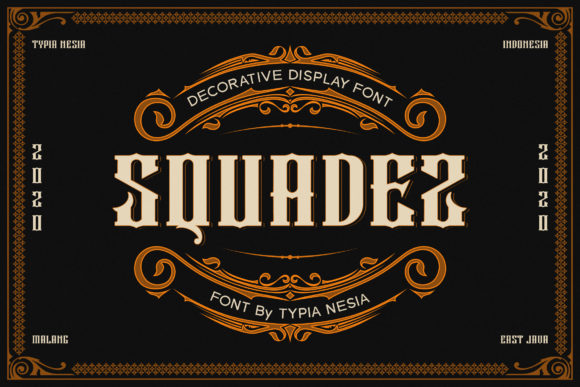 Squadez: A Vintage-Inspired Display Font for Craft Creations